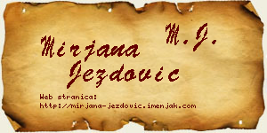 Mirjana Jezdović vizit kartica